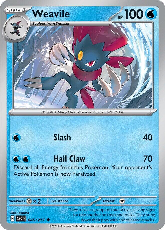 Ascended Heroes Weavile Pokémon card